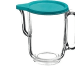 نمای کناری پارچ شیشه‌ای درب‌دار ISFAHAN GLASS